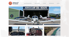 Desktop Screenshot of aeroclubdusoleil.com